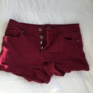 red forever 21 shorts